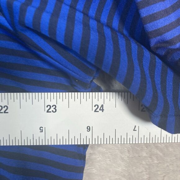 Ralph Lauren RLX Polo Mens Large Blue Black‎ Striped Golf Performance Wicking - Picture 4 of 5